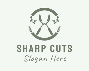 Gardening Scissors Lawn Care  logo design