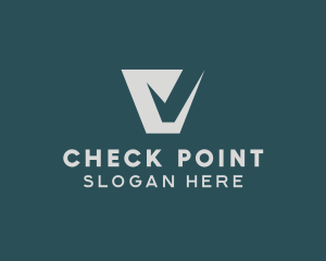 Professional Check Letter V logo
