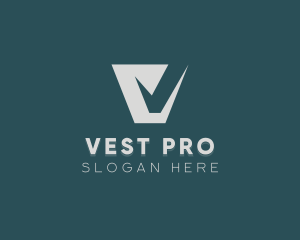 Professional Consulting Letter V logo design