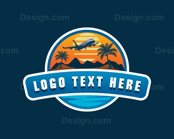 Airplane Travel Resort Logo