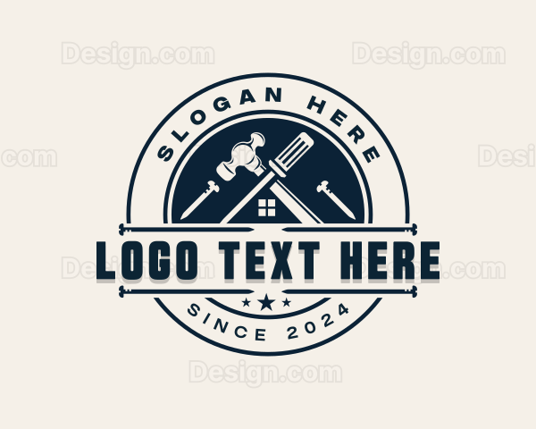 Handyman Hammer Wrench Logo