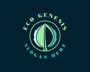 Natural Organic Leaf logo design