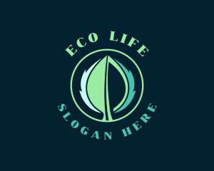 Natural Organic Leaf logo design