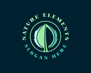 Natural Organic Leaf logo design