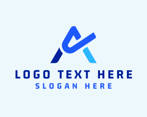 Swoosh Tech Letter A  Logo
