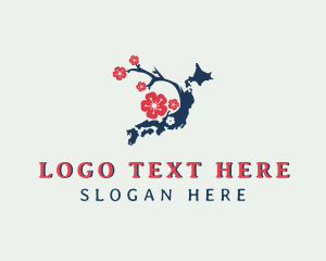 Cherry Blossom Floral Map logo