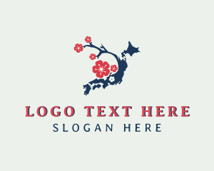 Cherry Blossom Floral Map logo