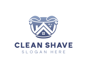 Housekeeping Bucket Cleaning logo design