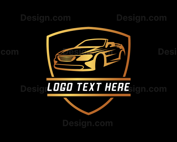 Luxury Convertible Car Racing Logo