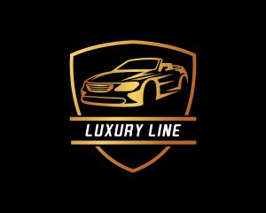 Luxury Convertible Car Racing logo design