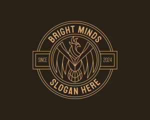 Upscale Falcon Bird Logo