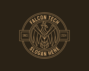 Upscale Falcon Bird logo design