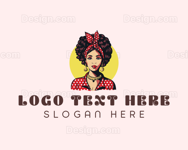 Retro Pinup Girl Logo