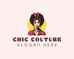 Retro Pinup Girl logo design