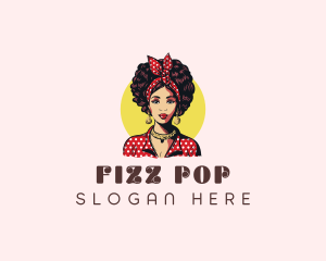 Retro Pinup Girl logo design