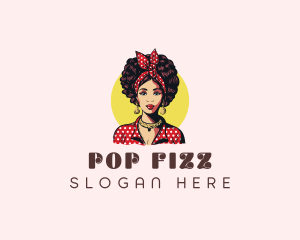 Retro Pinup Girl logo design