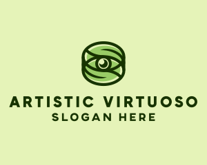 Natural Eco Eye Lens logo design