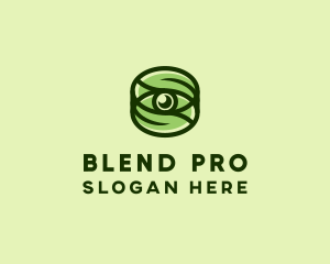 Natural Eco Eye Lens logo design