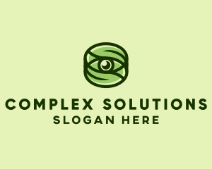 Natural Eco Eye Lens logo design