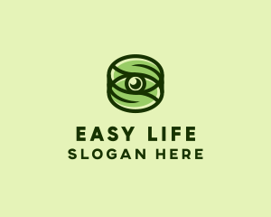 Natural Eco Eye Lens logo design