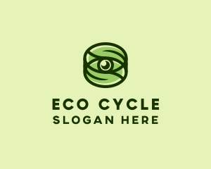 Natural Eco Eye Lens logo design