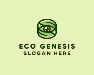 Natural Eco Eye Lens logo design