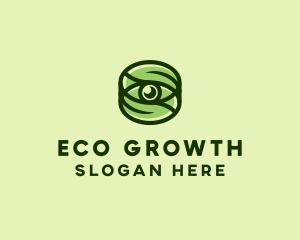 Natural Eco Eye Lens logo design