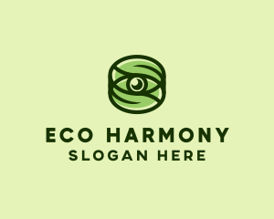 Natural Eco Eye Lens logo design