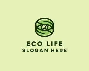 Natural Eco Eye Lens logo design