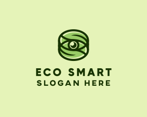 Natural Eco Eye Lens logo design