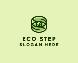 Natural Eco Eye Lens logo design