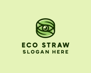 Natural Eco Eye Lens logo design