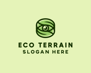 Natural Eco Eye Lens logo design