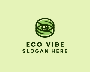 Natural Eco Eye Lens logo design