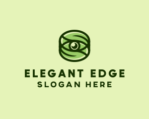 Natural Eco Eye Lens logo design