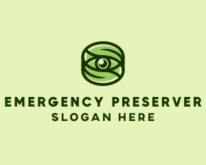 Natural Eco Eye Lens logo design