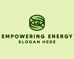 Natural Eco Eye Lens logo design