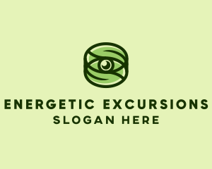 Natural Eco Eye Lens logo design