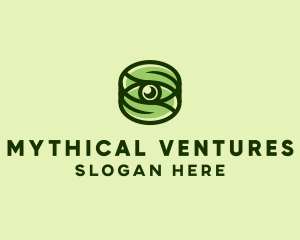 Natural Eco Eye Lens logo design