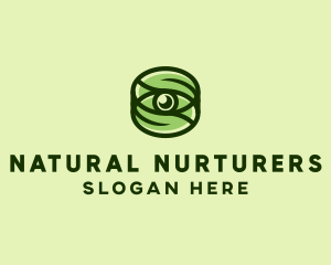 Natural Eco Eye Lens logo design