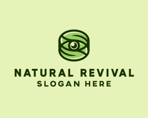 Natural Eco Eye Lens logo design