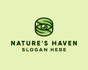 Natural Eco Eye Lens logo design