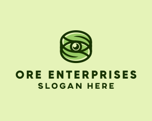 Natural Eco Eye Lens logo design