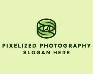 Natural Eco Eye Lens logo design