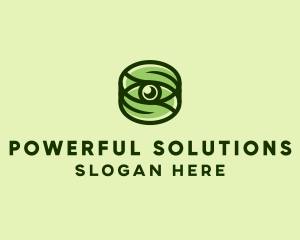 Natural Eco Eye Lens logo design