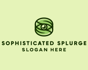 Natural Eco Eye Lens logo design