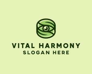 Natural Eco Eye Lens logo design