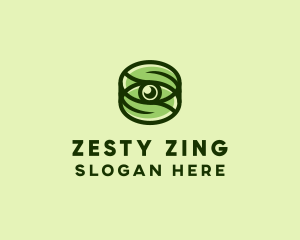 Natural Eco Eye Lens logo design