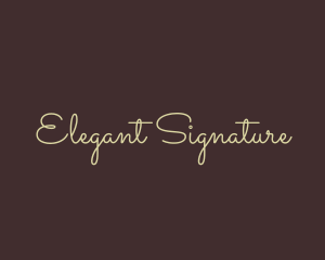 Elegant Cursive Calligraphy logo design