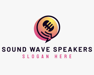 Entertainment Microphone Speaker logo design